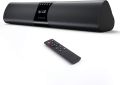 PC Soundbar, 20W Bluetooth Computer Speaker, Wired and Wireless Mini TV Soundbar for Desktop Laptop, Portable Soundbar,USB Powered, 3D Surround Sound, Built-in Microphone, 3.5mm Aux Input & TF, 16". 