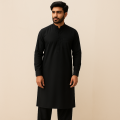 Special 100% Pure Cotton Black Unstitched Suit Men. 