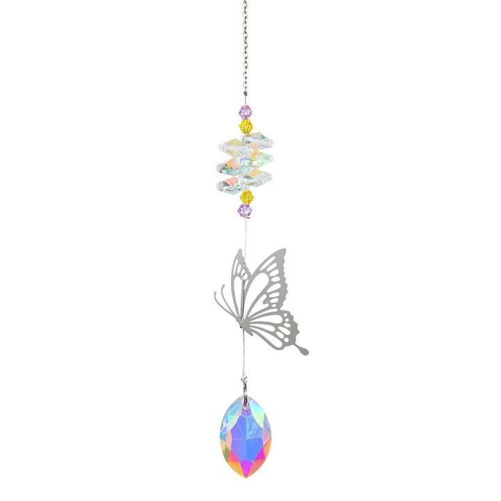 Crystal%20Windchimes%20Sun%20Catcher%20Silver%20Butterfly%20Hanging%20Pendant%20Jewelry%20Rainbow%20Chase%20Home%20Garden%20Window%20Curtain%20Wedding%20Decora%20-%20Image%204