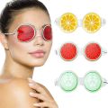 Gel Eye Mask Remove Black Eye Bags Fruit Cooling Mask Cosmetic Ice Compress Eye Mask Gel Sleep Eye Protection. 