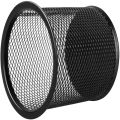 metal mesh pen container round / Metal Mesh Pen Container Pen Pencil Holder Organizer Cosmetic Round Pen Stand Holders Stationery Container Desk Organizer / Round Container Art # SS-MRC01. 