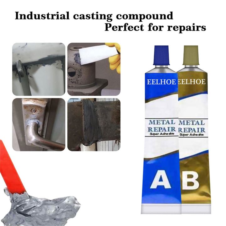 NEW Industrial Heat Resistance Cold Weld Metal Repair Paste Adhesive for Cracks