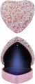 Heart Shaped Engagement Ring Box Velvet Stand Earrings Coin Jewelry Box Box with LED Light Up Proposal Birthday Gift. 