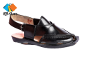 Norozi Chappal with Single Tire Sole Black with Free Gift - Handmade Norozi Sandal with soft leather. 