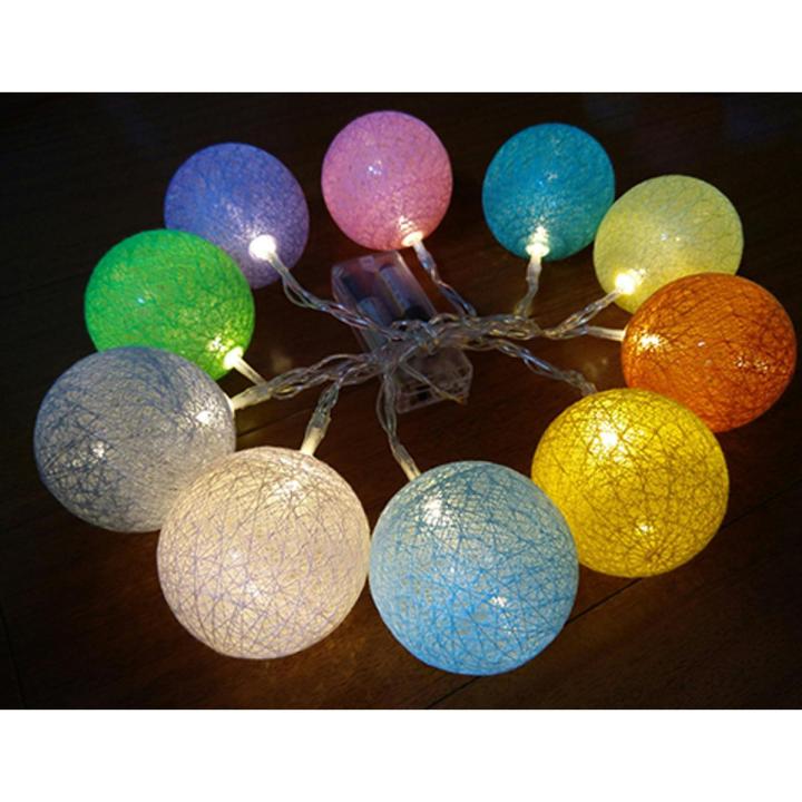 MULTI COLOR LED BALLS FAIRY LIGHT BATTERY OPERATED ( 10 LED BALLS )
