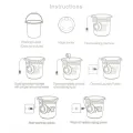 Mini Portable Ultrasonic Turbine Washing Machine Spin Laundry Washer. 