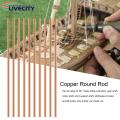 Copper Round Rod Premium Quality Copper Rods Ideal for Crafts Hobbies Rust-proof Durable Wide Range of Applications Pack of 10 Diy Metal Crafts. 