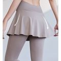 【HOT】 Women Yoga Tenis Skirts High Waist Sports Leggings Fitness Gym Quick-Dry Skirt Athletic Running Leggin. 