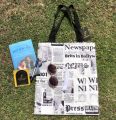 Digital Print Tote Bag - Newspaper Hand Made Women's Bag for Laptop & Books with large capacity   Shoulder Bag , laptop bag, University bag , Female handbag , Shopping bag with pocket inside and Front side  Special for college ,university & office. 