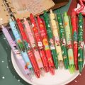 [Random Color] Christmas Themed Gel Pens 0.5mm Black Signature Pens  /Lovely  Cartoon Stationeries Gel Pens /Writing Stationery Office School Supplies. 