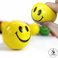 Pack Of 2 Soft Foam Smiley Emoji Balls for Kids - High Density Foam Ball For Over 3 Years Old Kids Soft Lightweight Easy To Grip Indoor Training Ball. 