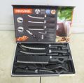 5pcs Kitchen knife set, high-grade black steel knife set Gift knife Stainless steel kitchen utensils household knives. 