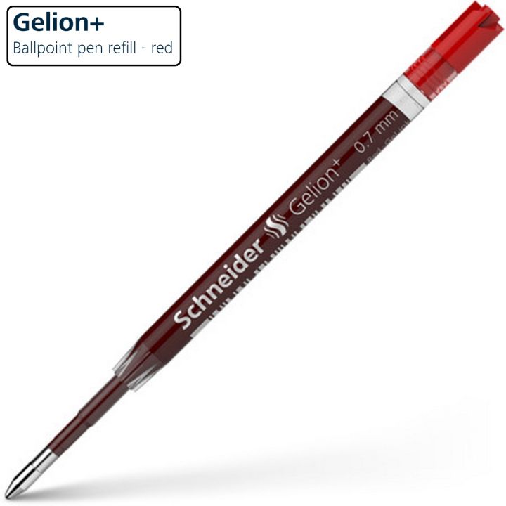 Schneider Gelion+ Gel Refill - ISO Format G2 Parker Style Refill (Made in Germany) High Performance Gel for extremely light and fluid writing - Compatible Parker Quinkflow - Parker Jotter Refill