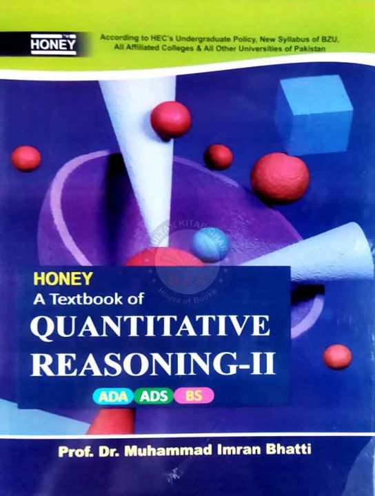 Honey A Textbook of Quantitative Reasoning -2 for (ADA/ADS/BS) by Prof ...