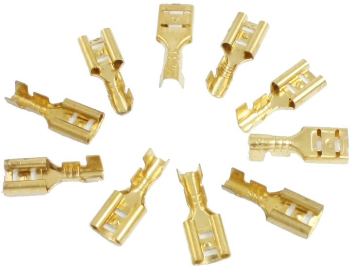 10%20pcs%206%20mm%20Electrical%20(Lex%20pin)%20Wire%20Cable%20Thimble%20Lugs%20Crimp%20Terminal%20Female%20Spade%20Thimble%20for%20Automobiles,%20Bike,%20Speaker,%20RO%20Water%20Purifier,%20Appliances,%20AC%20Wire%20Connector%20-%20Image%202