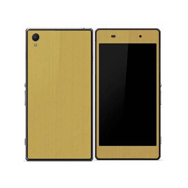 SONY Xperia Z2 Golden Brushed Metal Texture Mobile Skin