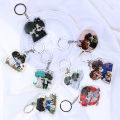 New Design KPOP Bangtan Boys JK And V Cute Characters Keychain Pendant Chain Cartoon Accessories Keyrings Fans Jewelry 2021. 