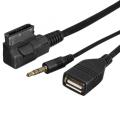 For Audi Charger AUX Audio Cable Music MDI AMI MMI Interface USB+Charger AUX Cable Car-Styling For Audi A6L A8L Q7 A3 A4L A5 A1. 