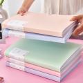 A4 File Folder Display Book 30/60 Pages Transparent Insert Paper Document Organizer Bag Office School Supplies Stationery. 