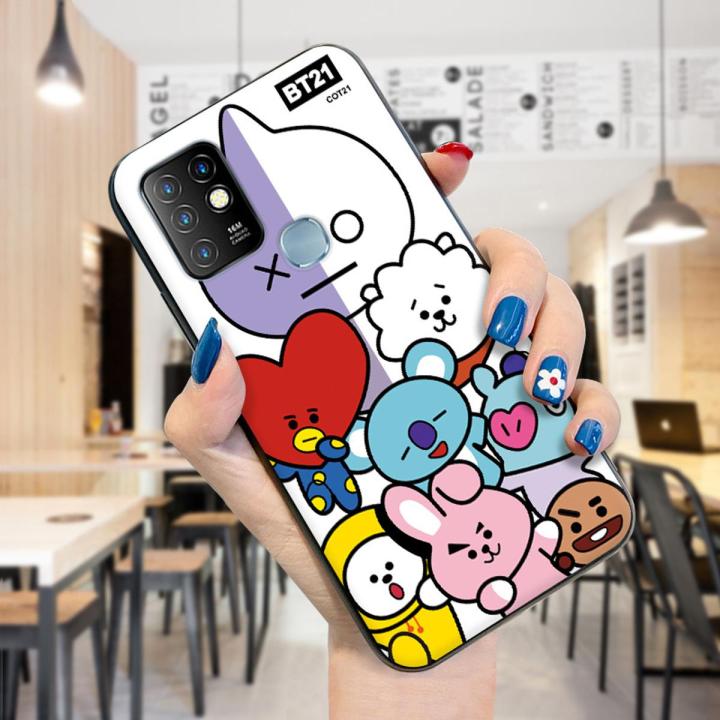 UCUC for Infinix Hot 10 Case Korean Group BTS Cover Shockproof Soft Silicone Ultra Thin TPU Phone Case