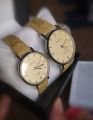 Decent Dial & Leather Strap Couple Watches _ Pack Of 2 - Decent Dial & Leather Strap Couple Watches with normal Box ,Water prof Watch. 