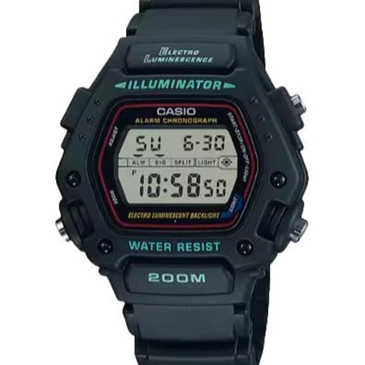 CASIO DIGITAL WATCH WITH BLACK RUBBER STRAP MEN'S WATCH - DW-290-1VS