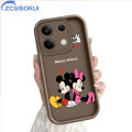 ZCSIBORUI for Redmi Note 13 Pro Plus Note 13 Pro 5G Note 13 5G Back Cover Cute Cartoon Mickey and Minnie Hand in Hand Pattern Soft Camera Protection Rubber Square Ladder Phone Case. 