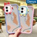 dienya Case For Samsung A21s Case Vogue Artistic Sketch Painting Bow Little Monster Protection New Side Design Phone Lovely Cream Beautiful Phone Case Silicone Protective Cover. 