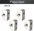 4 PCS D Shaped Stainless Steel Glass Shelf Brackets With Screws,Semicircle Adjustable Stainless Steel Glass Cabinet Clips 2 Sizes Available (6-10mm),(8-12mm).. 
