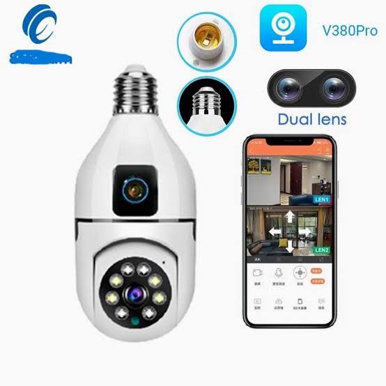 Wifi Dual Lens Dual Screen IP Camera  double Night Vision 360° Indoor Wireless Security Camera