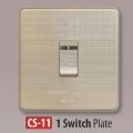 Switch Electric fitting Board plate Crystal Hero Series for trendy design wall. 