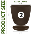Enhance Your Space with Fast Forward Extra Large Plant Pots – Perfect Home Decor for Indoor and Outdoor Planters with Drainage - Explore Multi-Packs of Plastic Planters for Cactus and Succulents in Six Vibrant Colors. 