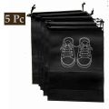 Printed Design Travel Shoe Storage Bags 5 Pcs Non-woven Rustproof Shoe Bag Portable Drawstring Bags For Shoes Clothing Travel Bag Organizer. 