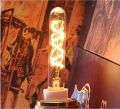 Dimmable T10 LED Bulb, Warm White 2200K Amber, 7.3inch Long Tubular Light Bulb, 40 Watt Vintage Edison LED Filament Bulb,400lm,E26 Base Led Tube Bulb,Amber Glass,1pcs. 