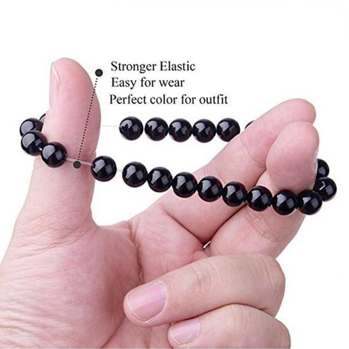 Black stone hand beats bracelet for men
