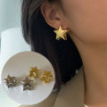 1Pair Fashion Simple Smooth Double-sided Star Earrings For Women Minimalist Ear Buckle Sweet Cool Earrings Punk  Gifts. 