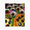 Pack of 12 Mehndi  Rasam e Hina Plates Disposable  (Multicolour Colour). 