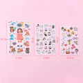 6 Sheets/lot Scrapbook Accessories Students Gift PP Diary Decoration Cute Cartoon Multi Purpose Children Sticker Toys. 