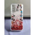 For Infinix Hot 11 Back Cover Water Glitter Shiny Soft Silicon with free pop socket Case for Girls. 