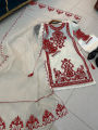 Elegant Embroidered Long Kurti for Women with Dupatta Trouser (3-Piece Suit) Fancy Wedding Dresses for Women. 