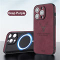 Deer A Bold Attempt is Half Success Leather Case For iPhone 11 12 13 14 Pro Max Magsafe Magnetic Wireless Charging vehicle Cover. 