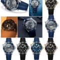 Curved End 20mm Rubber Strap for Omega Seamaster 300 Replacement Wristband Bracelet Women Men Band Waterproof Watch Accessories. 