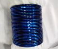 Plain Metal Bangles Blue Color - 24 Bangles size.(2.6 Sawa 2) (Dhai 2.8). 
