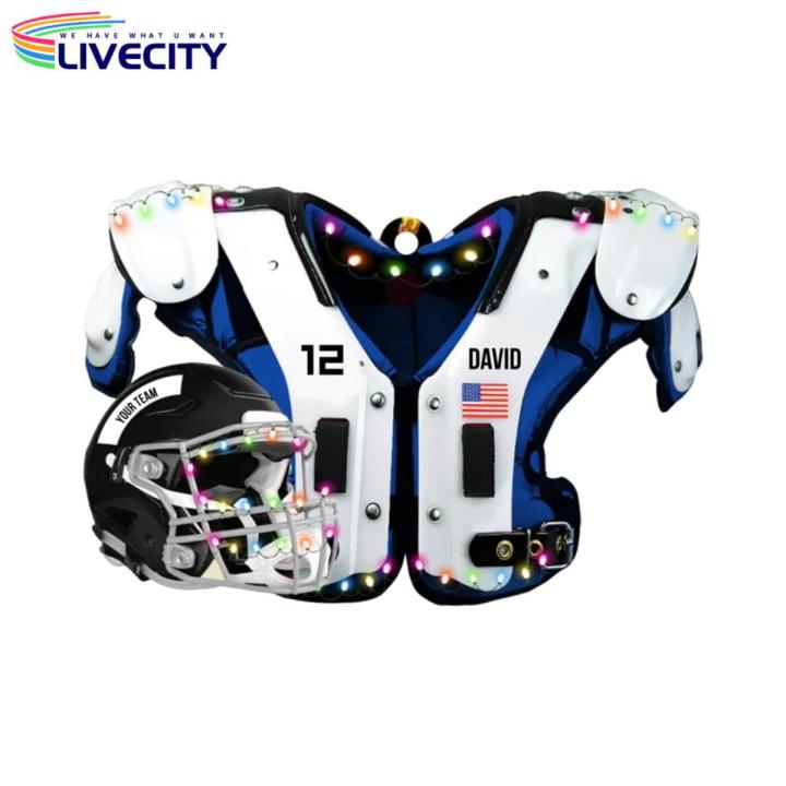 Football Pendant Realistic American Football Shoulder Pads