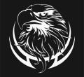 Eagle Face white creative sticker vinyl decal 6.5 inch. 