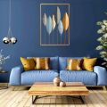 Metal Wall Decor Art Leaf Metal Leaf 24" x 16" Hanging Decor Leaves Metal Wall Decor with Frame Sculpture for Dinning Room living room Office Wall Decor Home (Leaves). 