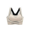 Cross side buckles gather shockproof sports vest women's seamless back correction yoga fitness running sports underwear. 