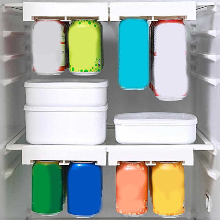 Beverage Organizer Freezable Can Dispenser Soda Storage Rack