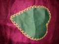 1pcs Green Pan Patta for Mayon Mehndi  Rasam bridal Groom  Mayoon Rasm e Hina Leaf for Girl Boy Women Men  Mayoon Beautiful soft Velvet Paan patta. 
