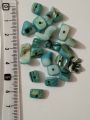 Mix Synthetic Stone Sea Green Beads Of Mix Sizes And Shapes. 60 to 40gms Beads, Aesthetic Beads For DIY Jewelry Making, Jewelry, Dress Accessories, Crafts, and Home Décor. 